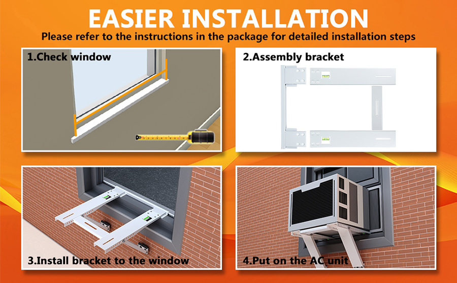 Universal Wall Mounted Ac Bracket Outdoor Support Air Conditioner Parts (5)
